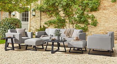 Mason 11C - 3 Seat Sofa & Armchairs Set with Footstools