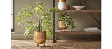 Set of 2 Gold Planters
