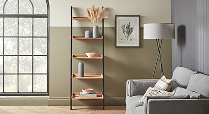 Oak Ladder Shelf