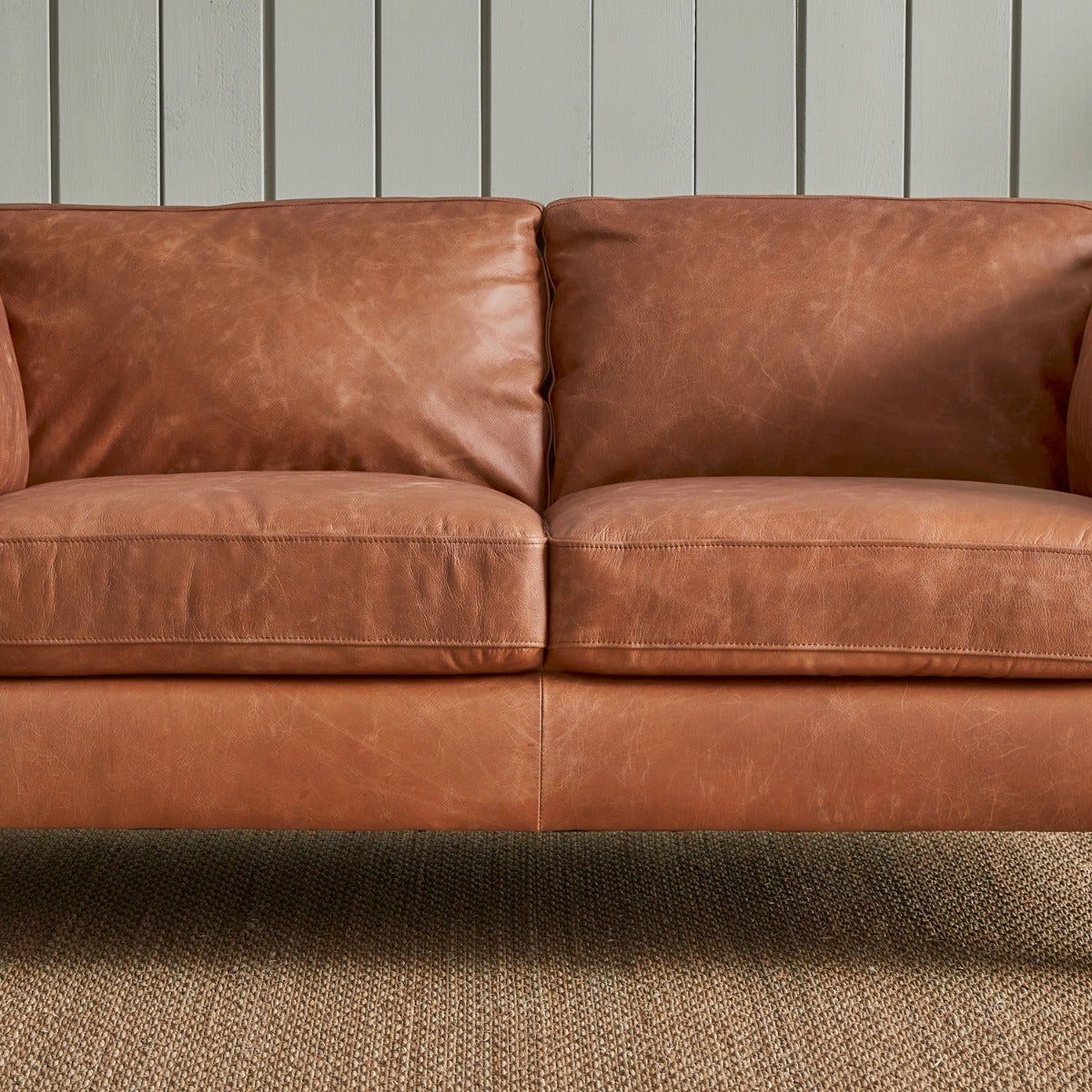 Harden Tan Leather Sofa