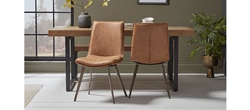 Two Brook Tan Dining Chairs