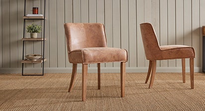 Two Carrington Leather Dining Chairs