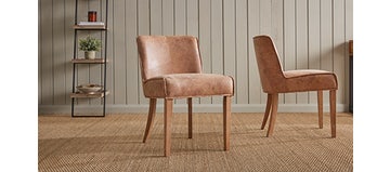 Two Carrington Leather Dining Chairs