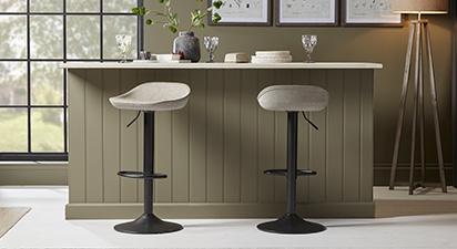 Two Grant Bar Stools - Grey