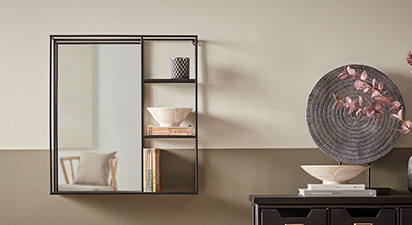 Mirrored Storage Shelf