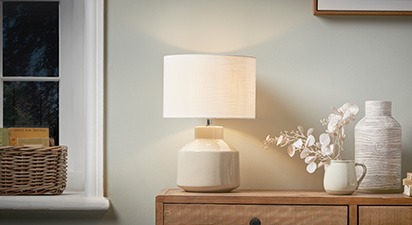 Crackled Ceramic Cream Table Lamp