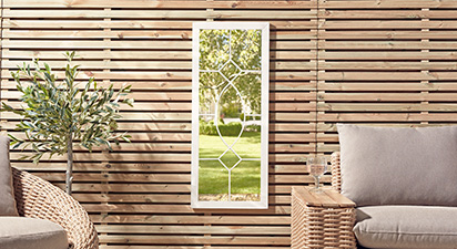 Decorative Rectangular Outdoor Mirror