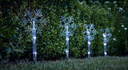Solar Stake Lights - Snowflake Stars