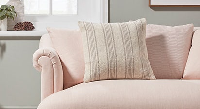 Grey Striped Cushion 45x45cm