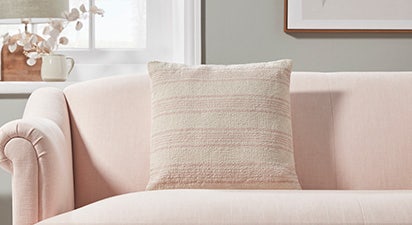 Pink Striped Cushion 45x45cm