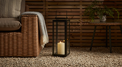 Black Matte Large Lantern