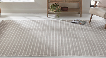 Grey Striped Rug 200x300cm