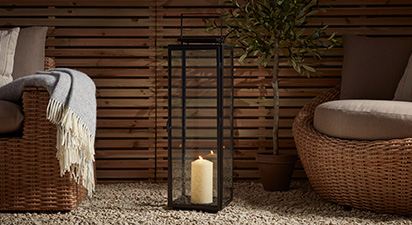 Black Matte Extra Large Lantern