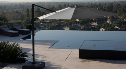 3.5 Metre Cantilever Parasol - Light Grey