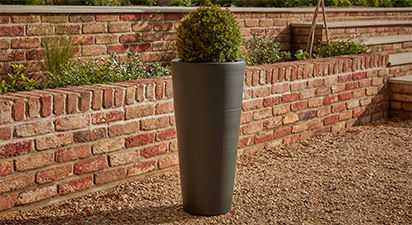 Large Black Ceramic Planter