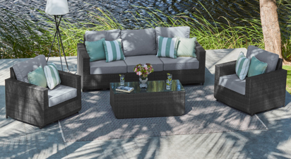 Primo 4 - 3 Seat Sofa with Coffee Table and Armchairs