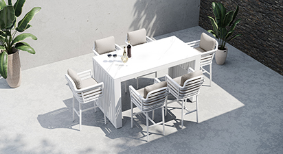 Salone 6C - Bar Table - White