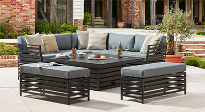 Salone 1K - Corner Sofa with Rising Table and Benches