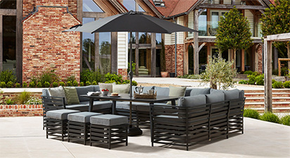 Salone 5E - U Shaped Sofa Combo with Dining Table
