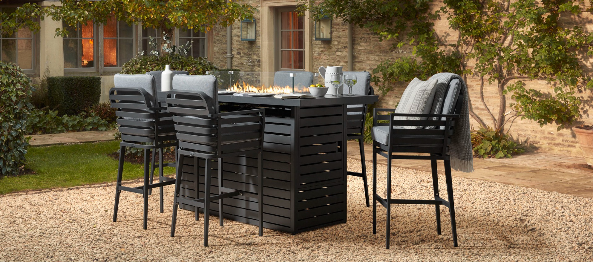 Fire pit high top table clearance