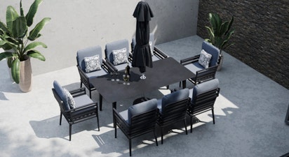 Salone 8S - 8 Seat Dining Table Set