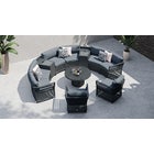 Salone Arc 9 - Half Moon Sofa - with Coffee Table, Drinks Cooler and Armchairs