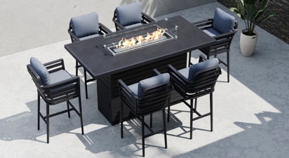 Salone 6G - Bar Table with Fire Pit