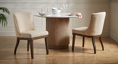 Set of 2 Honor Boucle Dining Chair - Taupe