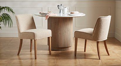 Set of 2 Honor Linen Dining Chair - Taupe
