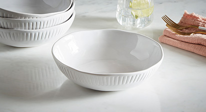 Set of 4 Ridged Pasta Bowl