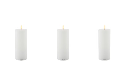 Outdoor Contemporary Electric Candle Large Set of 3