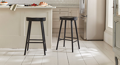 Chorlton Oak Counter Stool - Black