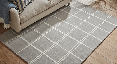 Albany Grid Grey Rug - 160x230cm