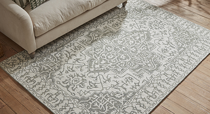 Bronte Silver Grey Wool Persian Rug 160x230cm