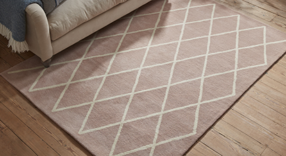 Albany Diamond Rug Pink - 120x170cm