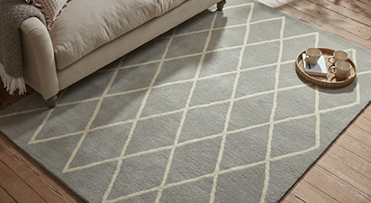 Albany Diamond Rug Grey - 160x230cm