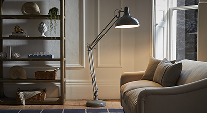 Fran Grey Metal Task Floor Lamp