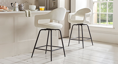 Bonnie Boucle Bar Stools - Set of 2