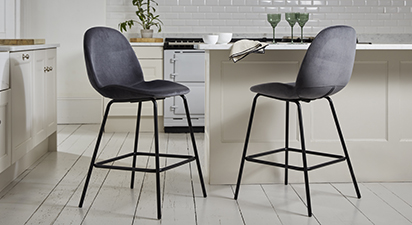 Lola Grey Bar Stools Set of 2