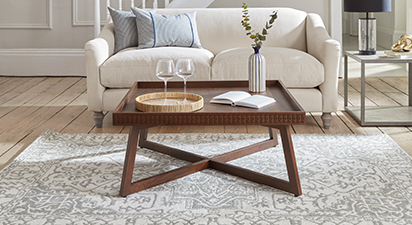 Kemble Walnut Square Wooden Coffee Table
