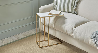 Ace White Marble Side Table