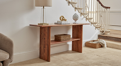 Breda Solid Acacia Console Table