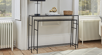 Graphite Nesting Console Tables