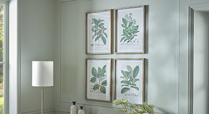 Set of 4 Perennial Herbs with Wood Frame