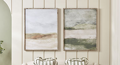 Set of 2 Wooden Ocean Wall Art