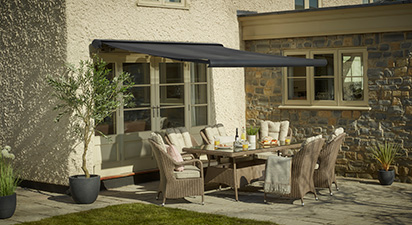 Full Cassette Electric Awning - 4m - Charcoal