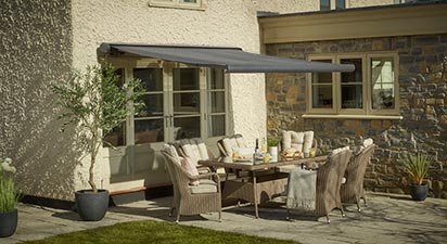 Full Cassette Electric Awning - 3m - Grey