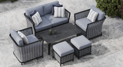 Talia 10C - 2 Seat Sofa and Coffee Table with Armchairs