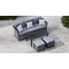 Talia 11A - 3 Seat Sofa and Coffee Table with Footstools