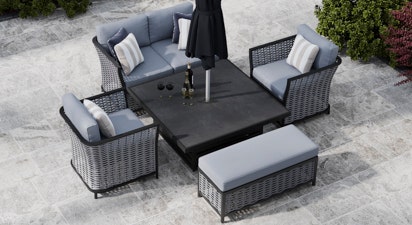 Talia 11F - Sofa Set with Rising Table and Bench